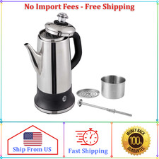 12-Cup Electric Percolator Coffee Pot with Stainless Steel Design picture