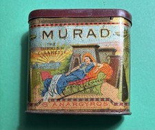 Vintage Murad Turkish Cigarettes Tobacco Tin 20 count size RARE picture
