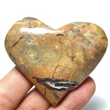 52g Natural Crystal Silver Light Agate Heart Palm Stone Healing picture
