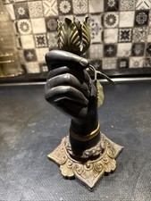 Vintage Petites Choses Cast Iron Hand Candlestick Holder Victorian Art Deco picture
