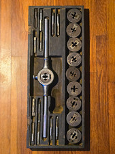 Antique Wells Bros Little Giant Tap Die Set Greenfield Machinist Tools USA picture