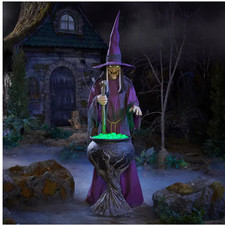 8 FT Brewing Witc Wicked Woods Animated LED Halloween Decoration Outdoor Yard picture