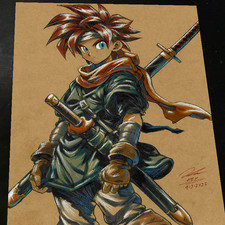 Crono Chrono Trigger Art Print Signed 8.5x11 | Art by Keyeske picture