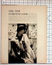 Vintage 1960s Fashion Magazine Page The New Feminine Look Lilly Daché picture