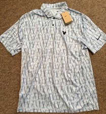 Disney Nike Mickey Icon Victory Performance Dri-Fit Polo Shirt Men’s S Blue NEW picture