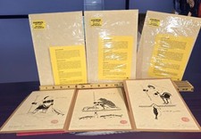 Three Vintage Enook Manomie Silkscreen Cards Signed w/ Envelopes picture