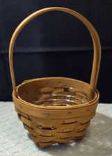 Longaberger 1993 May Series Lily Of the Valley Basket and Plastic Protector picture
