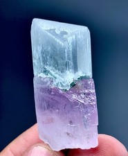 Natural Bi Color Kunzite Crystal With Tourmaline Specimen From Afghanistan picture