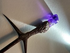 Crystal Thorn Ritual Tool with Real Black Locust + Tumbled Amethyst Elfshot picture
