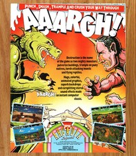 Aaargh Arcadia Software Monster Destruction - Video Game Print Ads Poster 1988 picture
