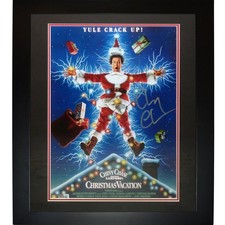 Chevy Chase Autographed National Lampoons Christmas Vacation Deluxe Framed 12x18 picture