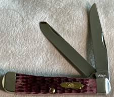 2019 Case XX Cabernet Bone Trapper 6254 Pocket Knife Mint w/ Box Pinched Bolster picture
