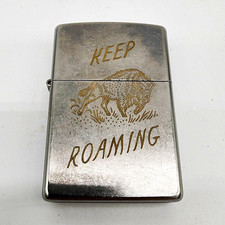 Zippo Lighter Keep Roaming Buffalo Bison Line of Trade H 24 Bradford PA USA picture