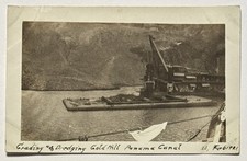 Grading & Dredging Gold Hill Panama Canal 1921 RPPC Postcard picture