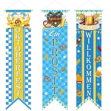 Chiisong 3 Pieces Oktoberfest Party Decorations Bavarian Banners | Oktoberfes... picture