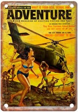 Vintage Girly Magazine Pinup  Retro Look Metal Sign GM75 picture