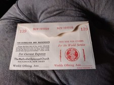  Vintage Church Offering Tithe Envelope Nov 19 1939 picture