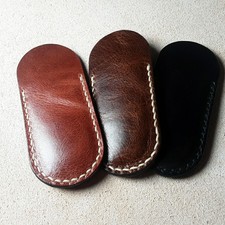 Leather Folding Knife Slip,Pull-up Leather 4-3/4