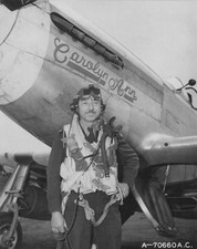 WWII Photo Col. Bud Peaslee USAAF P-51D Mustang WW2 B&W World War Two / 5117 picture