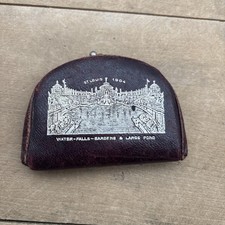 Antique Souvenir 1904 St. Louis World's Fair Leather Coin Purse Waterfalls picture