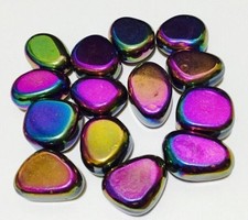 1 Rainbow Hematite Palm Stone Worry Soap Stone Gem Specimen Reiki Chakra Crystal picture