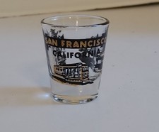 Vintage San Francisco California Shot Glass Cable Car Golden Gate Bridge picture