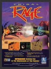 1998 Tribal Rage Video Game Print Advertisement picture