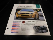 1987-1994 Lancia Delta Integrale Spec Sheet Brochure Photo Poster 88 89 93 92 91 picture