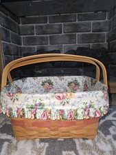 Longaberger Mother's Day Timeless Memories Basket, Rose Pink, Vintage Circa 1997 picture