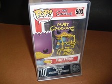 Funko Pop The Simpsons #503 Bartman PGS 7.0 signed & sketch Matt Groening 2019 picture