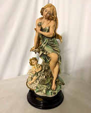 Florence G. Armani Porcelain “Virgo” Signed Wood Base w/ Box COA 1993 picture