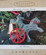 Vintage Hallmark Christmas Keepsake ornament The Fireman 1995 w/bell new in box picture