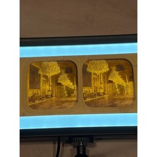1850s French Tissue Stereoview Tuileries Palace Salle a Manger Paris Backlit picture