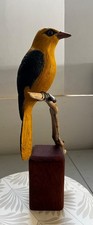 Hand Carved and Hand Painted DecoBird Golden Oriole Carved Bird picture
