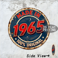 Retro 1965 100% Original Aluminum Tin Metal Signs Home Décor 8x8 picture