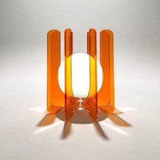 Orange LED Orb Lamp Mid Century Modern Space Age Night Light Retro Decor picture