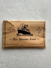 Vintage 1938 Foto Flatau Panama Canal 10 Photo Set USS Ranger Oklahoma Navy Ship picture