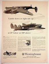 WWII Westinghouse Bomber Ad 1940s Original Print Ephemera US Military Plane picture