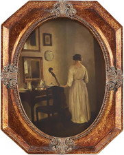 Vintage Picture Frames 5X7 Ornate Antique Oval Picture Frame for Tabletop and Wa picture