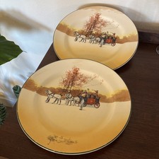 2 Royal Doulton Coaching Days Dinner Plates picture
