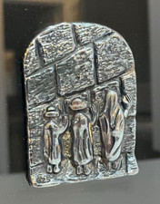 Vintage 925 Western Wailing Wall Plaque Jerusalem Israel Judaism Jewish Judaica picture