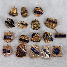 Vtg High School Academic Achievement Award Jacket Lapel Pins picture