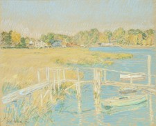 Childe Hassam Up the River Late Afternoon Vintage Art Reprint Wall Art picture