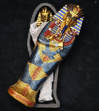 Authentic Egyptian Antique King Tutankhamun Sarcophagus Statue Figurine BC picture