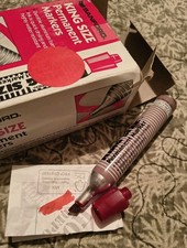 Vtg New Sanford King Size Marker RED 15000 Permanent Ink WORKS Smells Amazing picture