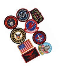 Pete Mitchell 9pc Iron On Sew on Patch set  picture