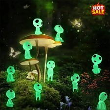 Ghibli Kodama Tree Spirit Princess Mononoke Mini Action Figure Glow in Dark 10pc picture