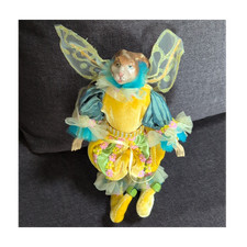 Wayne Kleski Handmade Fantasy Fairy Figure Yellow & Blue Collectible picture