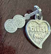 Vintage Divisi Ma Sterling Silver 925 Heart Charm/Keychain charm Silver picture