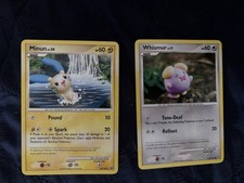2008 Pokémon TCG Majestic Dawn Minun 25/100 & Whismur 77/100 Card Lot picture